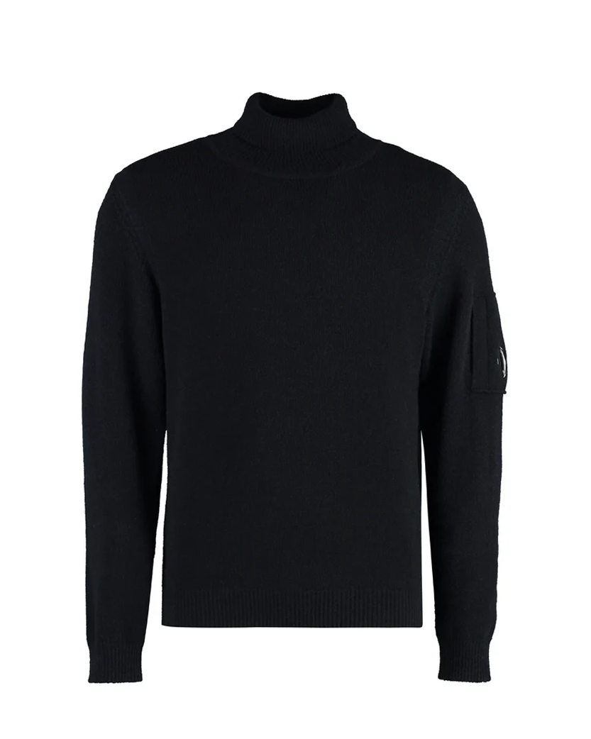 C.P. Company Wool Turtleneck Sweater Black 17CMKN257A006170A