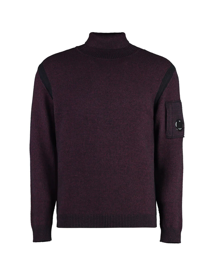 C.P. Company Wool Turtleneck Sweater Red Purple 17CMKN257A006170A