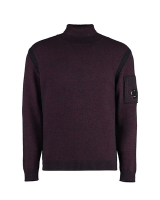 C.P. Company Wool Turtleneck Sweater Red Purple 17CMKN257A006170A
