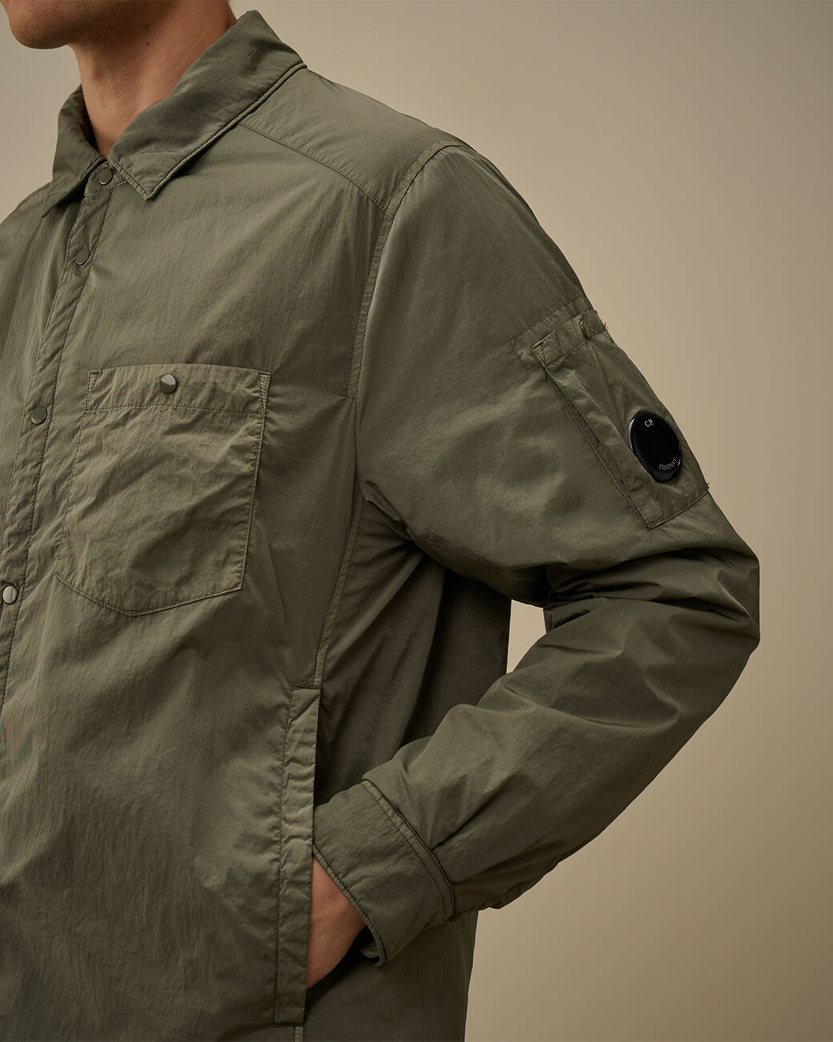C.P. Company Chrome-R Lens Button Overshirt Gunmetal Grey