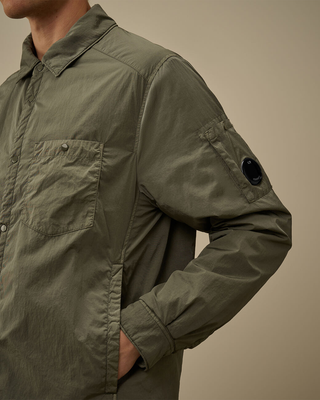 C.P. Company Chrome-R Lens Button Overshirt Gunmetal Grey