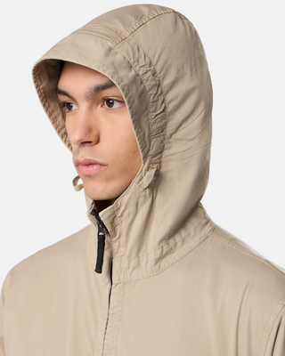 Stone Island 4100077 STRETCH ORGANIC COTTON TWILL Hooded Jacket Desert Beige