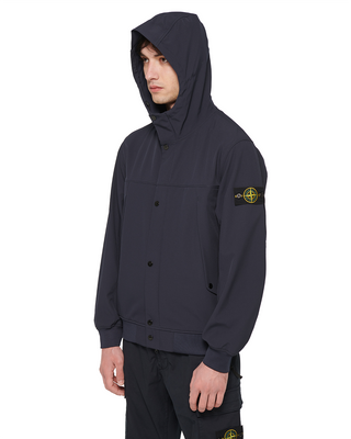 Stone Island 40227 Light Soft Shell-R Jacket Dark Blue