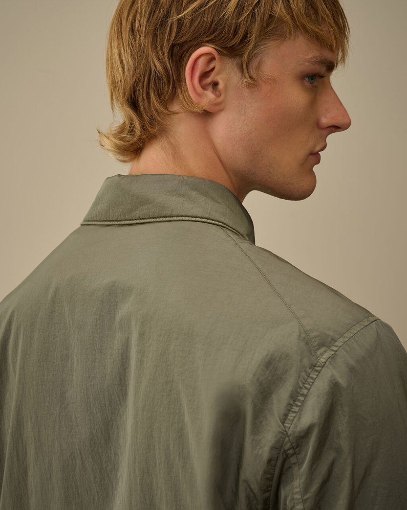 C.P. Company Chrome-R Lens Button Overshirt Gunmetal Grey