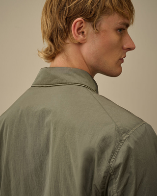 C.P. Company Chrome-R Lens Button Overshirt Gunmetal Grey