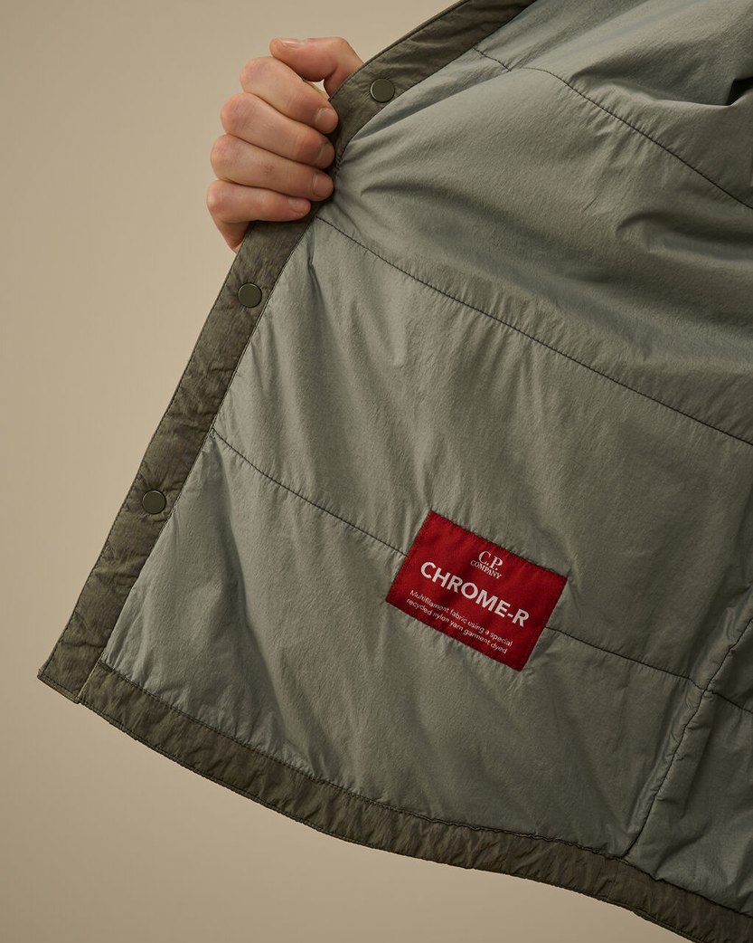 C.P. Company Chrome-R Lens Button Overshirt Gunmetal Grey