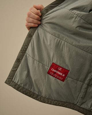 C.P. Company Chrome-R Lens Button Overshirt Gunmetal Grey