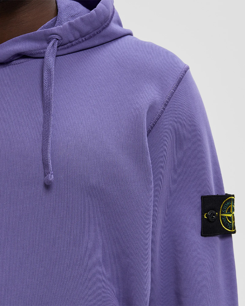 Stone Island 6100062 ORGANIC COTTON FLEECE Hoodie Lavender