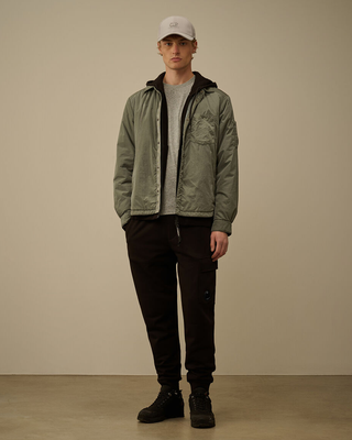 C.P. Company Chrome-R Lens Button Overshirt Gunmetal Grey