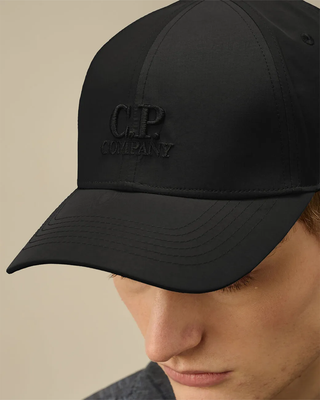 C.P. Company Chrome-R Logo Cap Black RCCMAC749A110545A