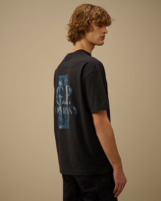 C.P. Company 30/1 Jersey Comfort Logo T-Shirt Total Eclipse Blue 20CMTS143A110579W