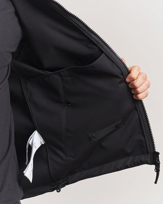 Stone Island 4100010 Light Soft Shell-R Hidden Hooded Jacket Black