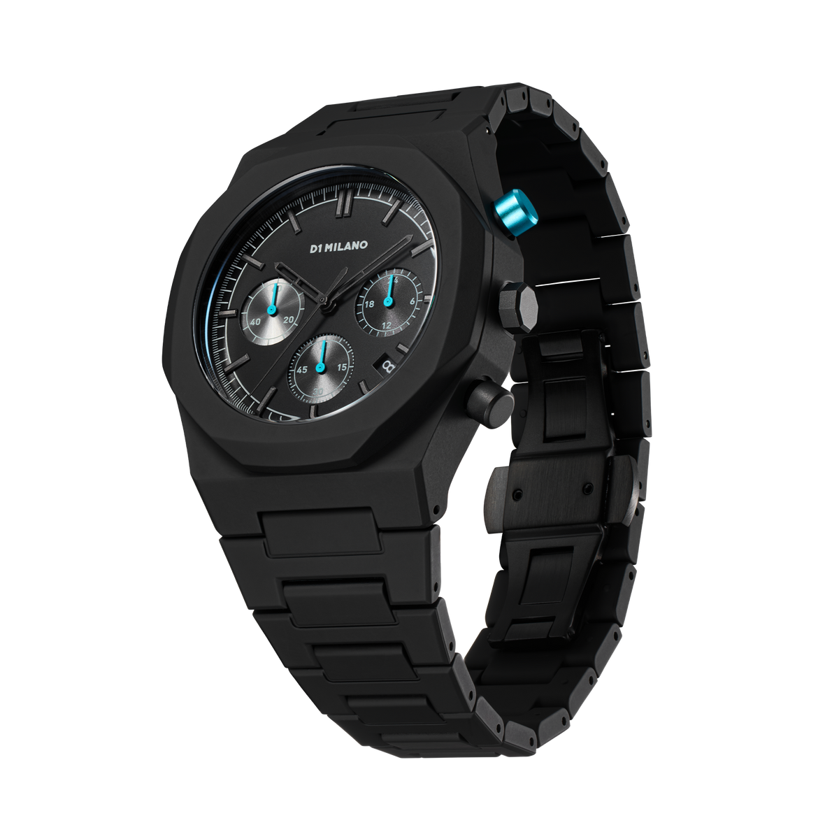 D1 Milano Polychrono Bracelet 40.5 mm Charcoal Black PHBJ07