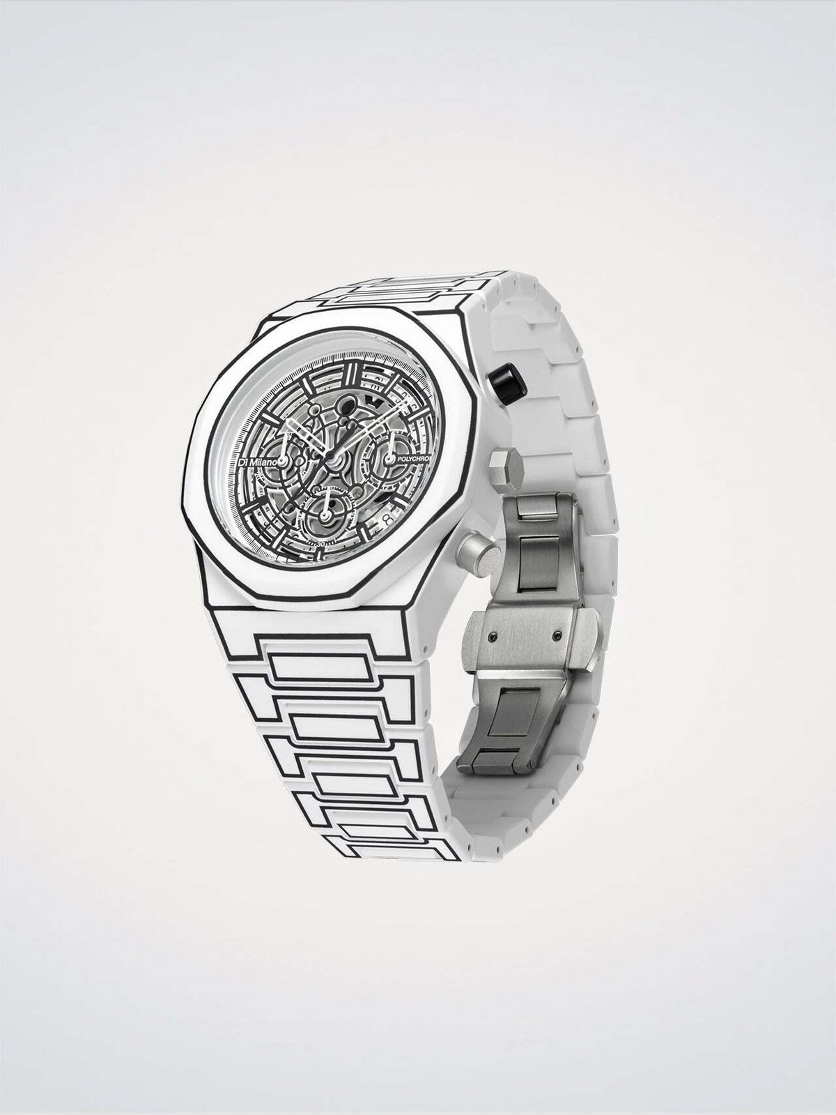 D1 Milano Polychrono Bracelet 40.5 mm White Sketch PHBJ13