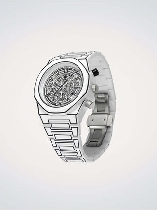 D1 Milano Polychrono Bracelet 40.5 mm White Sketch PHBJ13