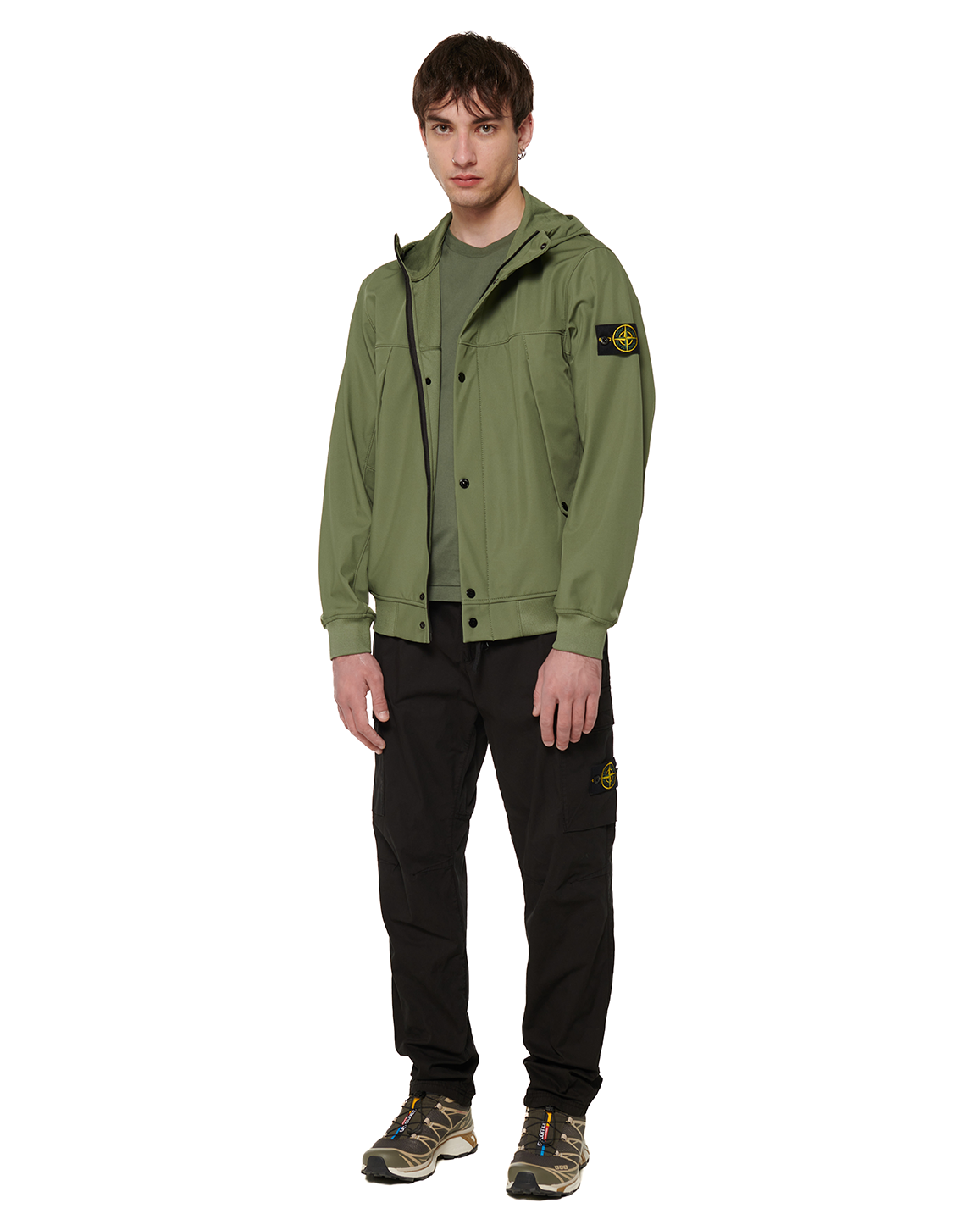 Stone Island 40227 Light Soft Shell-R Jacket Green