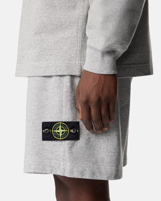 Stone Island 6200013 MELANGE FLEECE Loose Shorts Grey