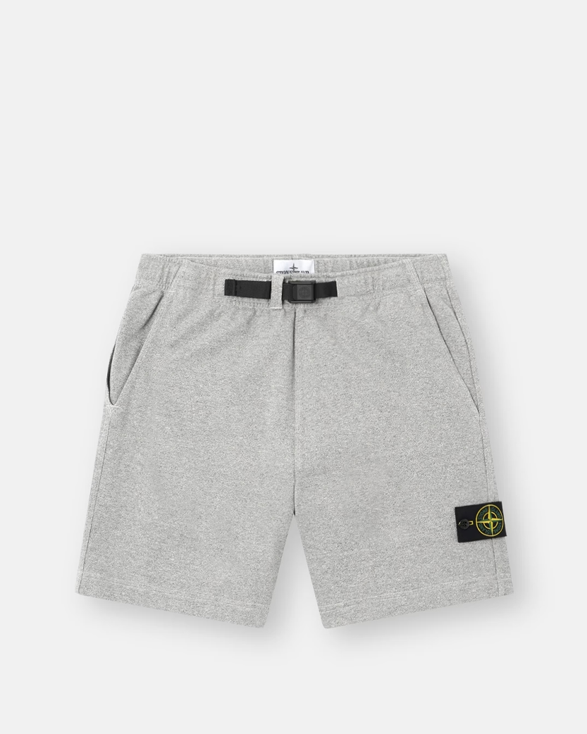 Stone Island 6200013 MELANGE FLEECE Loose Shorts Grey