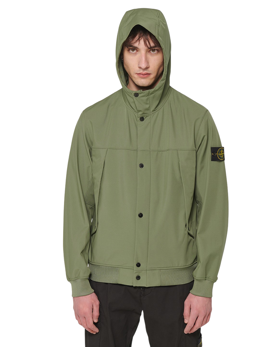 Stone Island 40227 Light Soft Shell-R Jacket Green
