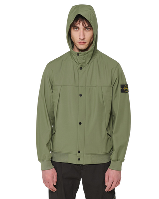 Stone Island 40227 Light Soft Shell-R Jacket Green