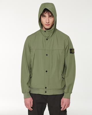 Stone Island 40227 Light Soft Shell-R Jacket Green