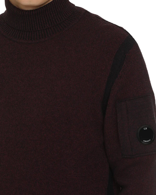 C.P. Company Wool Turtleneck Sweater Red Purple 17CMKN257A006170A