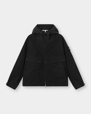 Stone Island 4100052 LIGHT COMPACT TOUCH POLY-TC Hooded Jacket Black