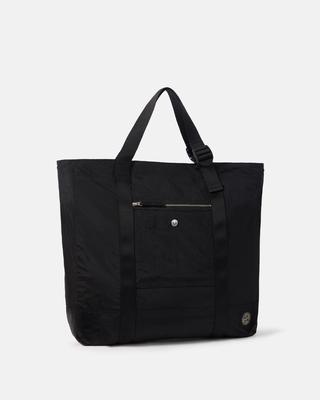 Stone Island 9200013 COATED NYLON METAL IN ECONYL® Tote Bag Black