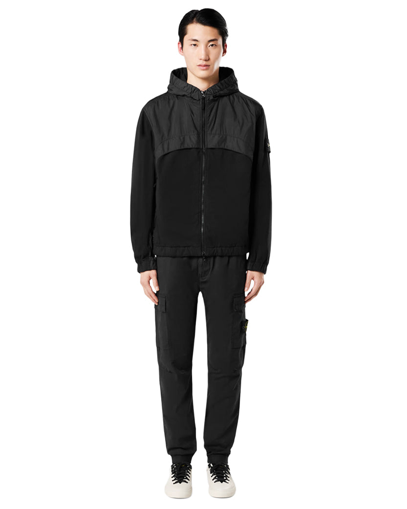 Stone Island 4100041 CRINKLE REPS R-NY Hooded Jacket Black