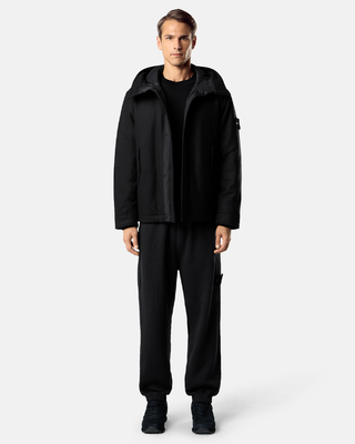 Stone Island 4100103 WOOL NYLON FLANNEL Ghost Jacket Black