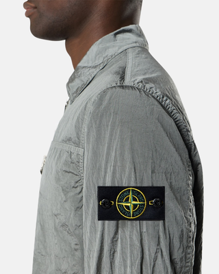 Stone Island 1200038 NYLON METAL IN ECONYL® Zip Overshirt Pearl Grey