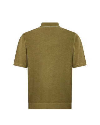 C.P. Company Cotton Crepe Double Dyed Polo Dried Herb Green 20CMKN204A110646S