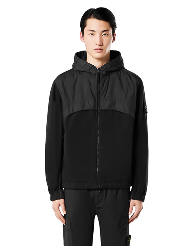 Stone Island 4100041 CRINKLE REPS R-NY Hooded Jacket Black