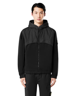 Stone Island 4100041 CRINKLE REPS R-NY Hooded Jacket Black