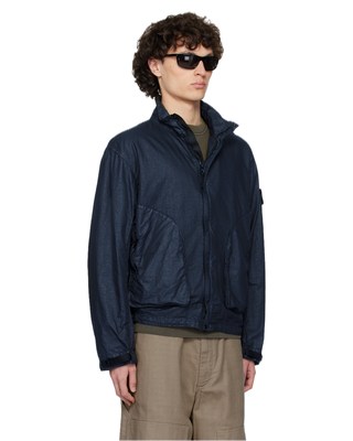 Stone Island 4100067 Organic Look Nylon PANAMA-TC Jacket Navy Blue