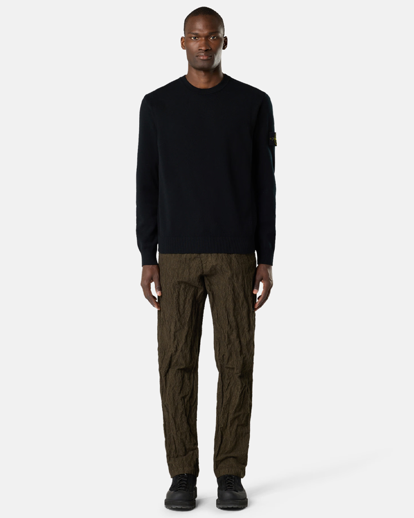 Stone Island 5100001 STRETCH RWS WOOL Sweater Black