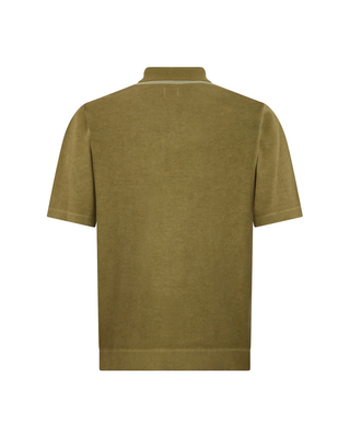 C.P. Company Cotton Crepe Double Dyed Polo Dried Herb Green 20CMKN204A110646S