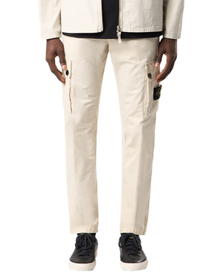 Stone Island 3100303 Brushed Organic Cotton Canvas 'OLD' Effect Pants Sand