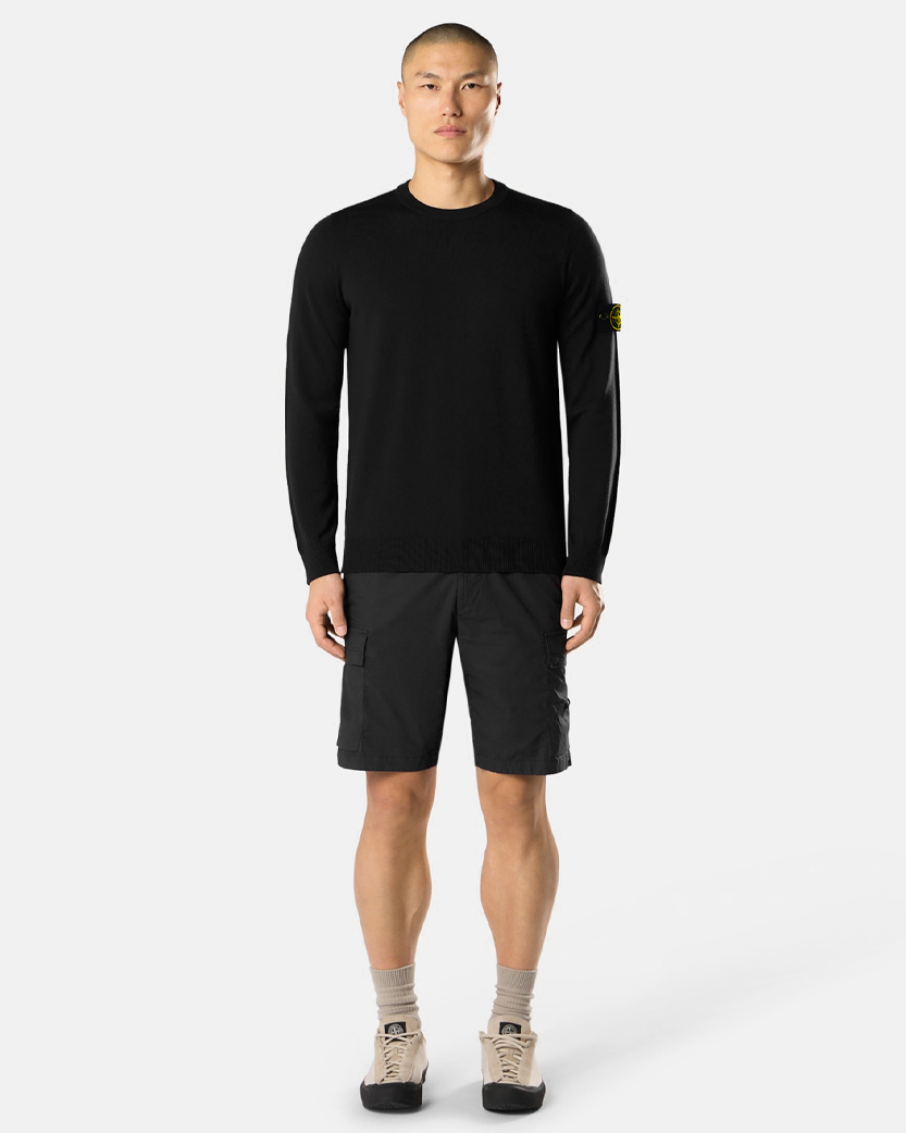 Stone Island 5100071 LIGHT PURE RWS WOOL Sweater Black