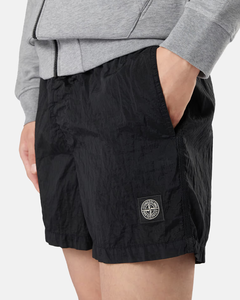 Stone Island B100006 Nylon Metal Short Swim Trunks Black
