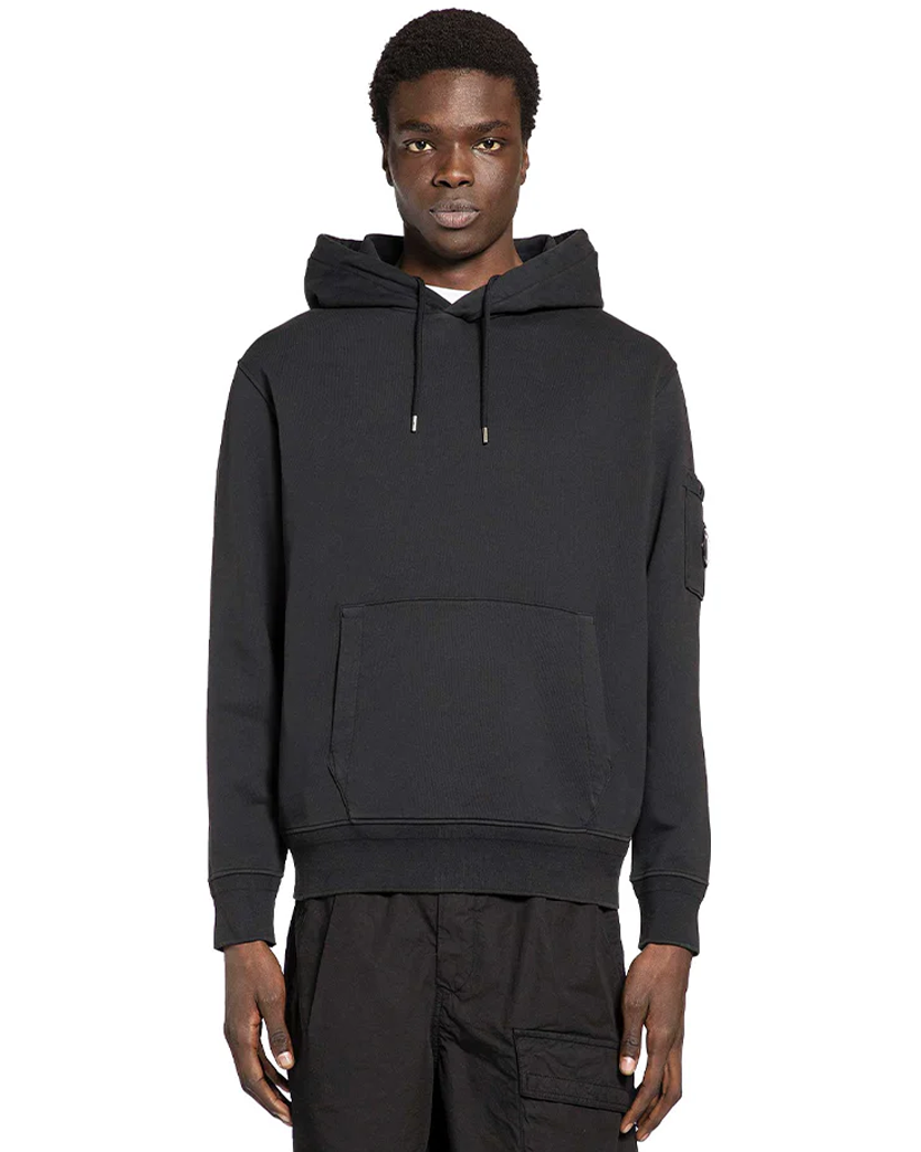 C.P. Company Lens Cotton Hoodie Black 20CMSS037A110044G