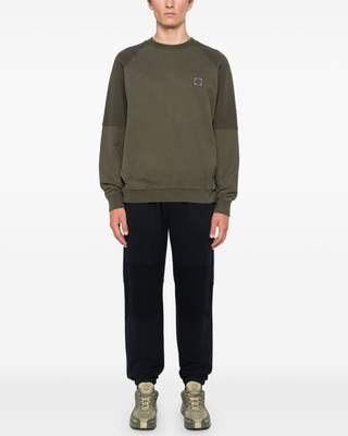 Stone Island 60252 Organic Cotton Fleece Sweatshirt Green