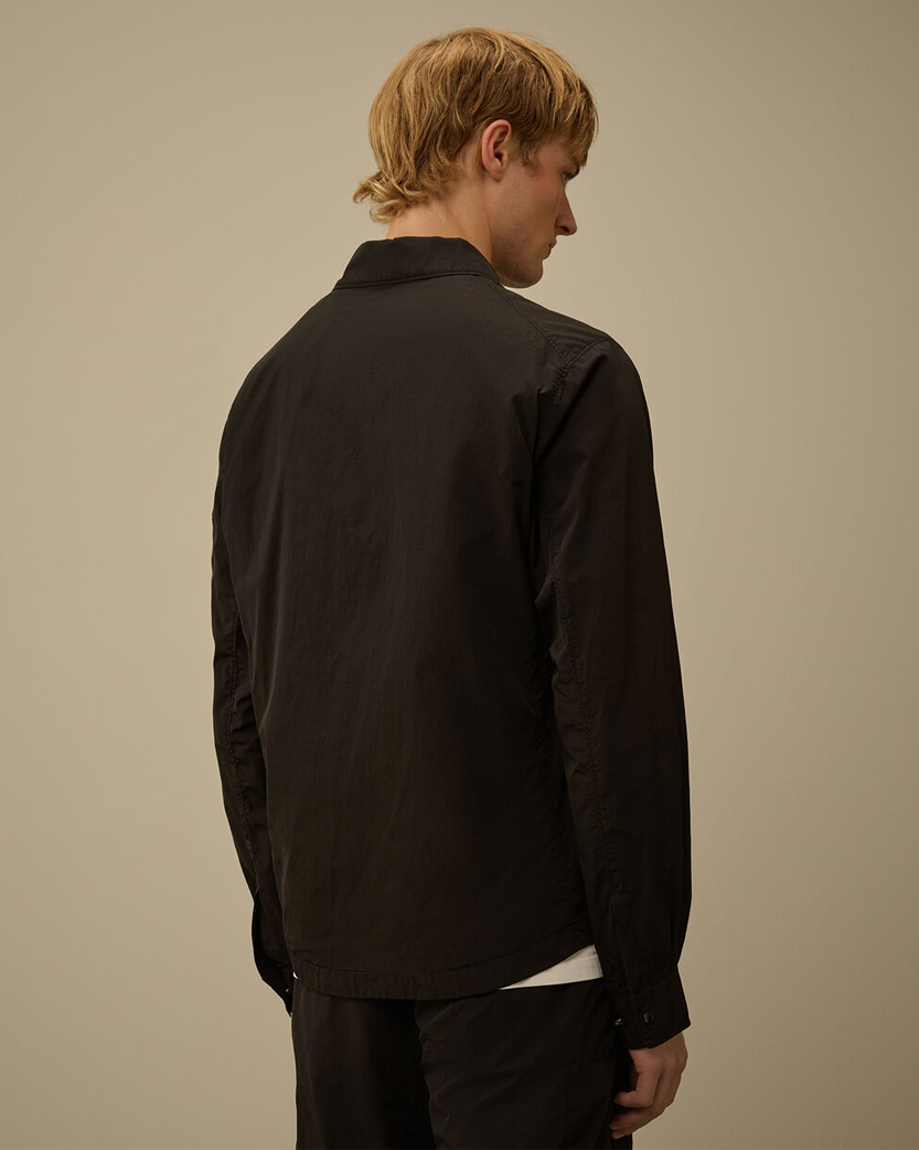 C.P. Company Chrome-R Lens Zipped Overshirt Black RSCMOS710A005904G