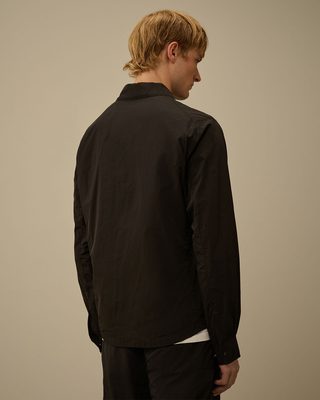 C.P. Company Chrome-R Lens Zipped Overshirt Black RSCMOS710A005904G
