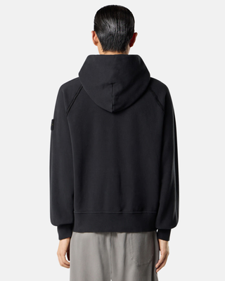 Stone Island 6100023 BRUSHED ORGANIC COTTON FLEECE Oversized Hoodie Black