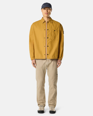 Stone Island 1200018 DOUBLE-COATED COTTON RIPSTOP Overshirt Mustard