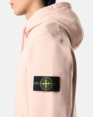 Stone Island 6100045 Organic Cotton Fleece Hoodie Pink