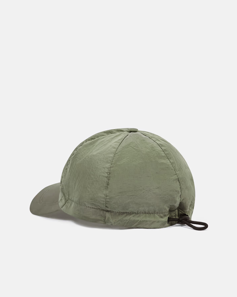 Stone Island 9100995 Nylon Metal 6-Panel Logo Cap Green