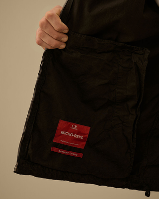 C.P. Company Micro-Reps Hooded Lens Jacket Black 20CMOW075A110324G