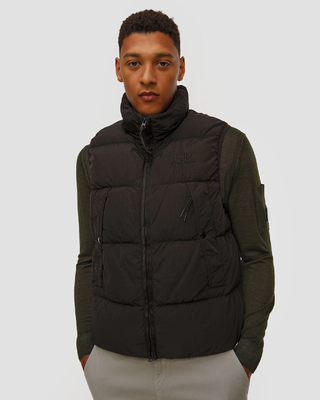 C.P. Company Full Zip Down Vest Black